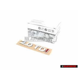 VW Original 2.0 TDI Trasero Rotulo Insignia Emblema Cromo Rojo - 3AA853675F GQF