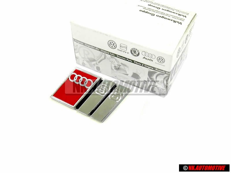 Audi Original S6 Trasero Rotulo Insignia Emblema Cromo Rojo - 4A5853735E 2ZZ
