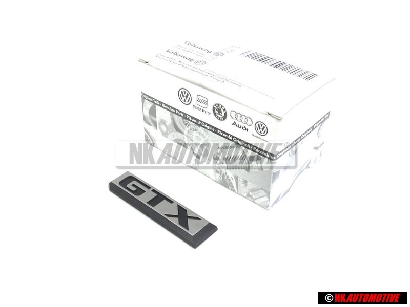 VW Original GTX Trasero Rotulo Insignia Emblema Plata Cepillada - 533853690