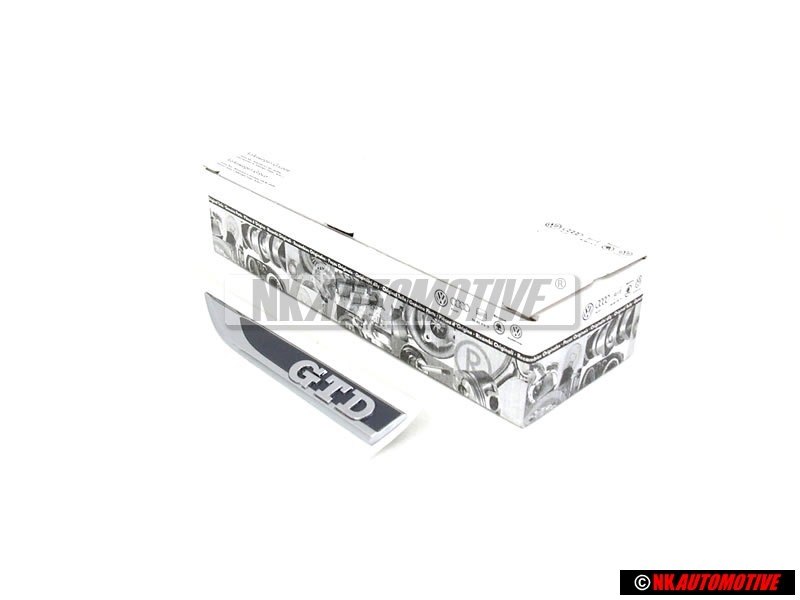 VW Original GTD Lado Rotulo Insignia Emblema Negro Cromo - 5G0853688N CMT