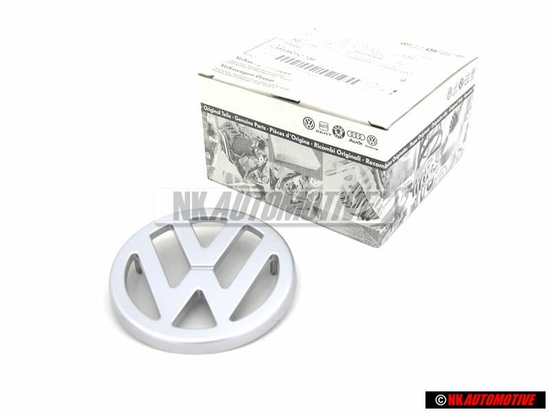 VW Original Frente Simbolo Insignia Emblema Plata - 600853601