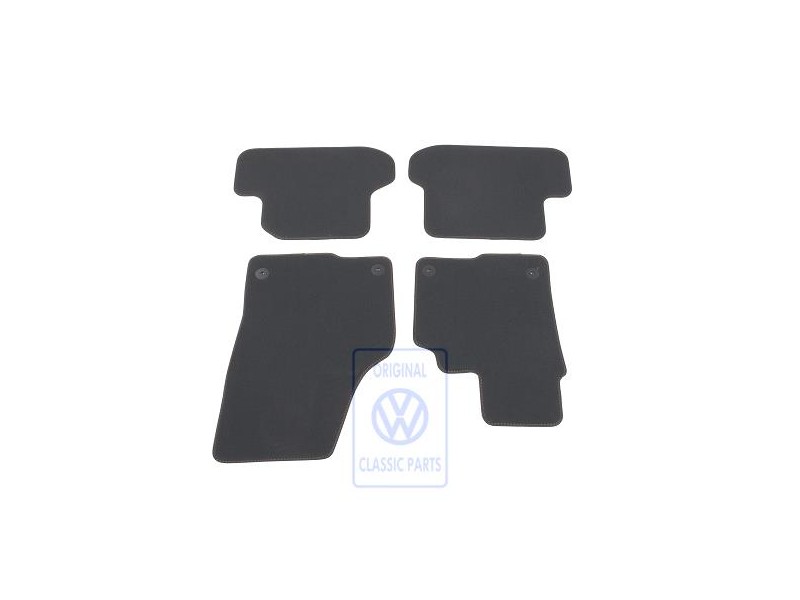 VW Original 1 Juego Alfombrillas Negro Titanio/Naranja - 5C2863011D KMX
