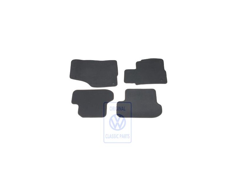VW Original 1 Juego Alfombrillas Platino/Gris Franela - 5C2863011D KXX