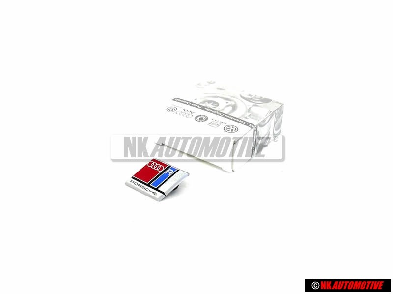 Audi Original RS2 Volante Rotulo Insignia Emblema Cromo Rojo Azul - 8A0419685C