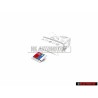 Audi Original RS2 Volante Rotulo Insignia Emblema Cromo Rojo Azul - 8A0419685C