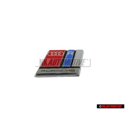 Audi Original RS2 Volante Rotulo Insignia Emblema Cromo Rojo Azul - 8A0419685C