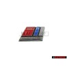 Audi Original RS2 Volante Rotulo Insignia Emblema Cromo Rojo Azul - 8A0419685C