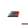 Audi Original RS2 Volante Rotulo Insignia Emblema Cromo Rojo Azul - 8A0419685C