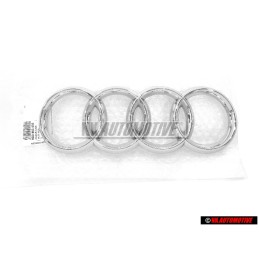 Audi Original Anillos Frente Simbolo Insignia Emblema Cromo - 8D0853605