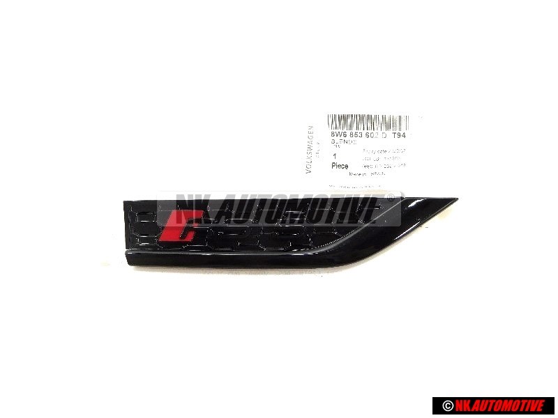 Audi Original RS5 Lado Rotulo Insignia Emblema Negro Rojo - 8W6853602D T94