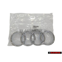 Audi Original Anillos Frente Simbolo Insignia Emblema Cromo - 8J0853605A