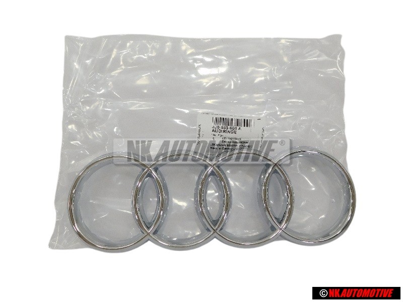 Audi Original Anillos Frente Simbolo Insignia Emblema Cromo - 8J0853605A