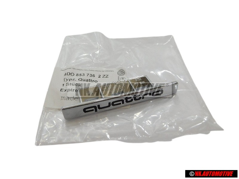 Audi Original QUATTRO Frente Rotulo Insignia Emblema Cromo - 4D0853736 2ZZ