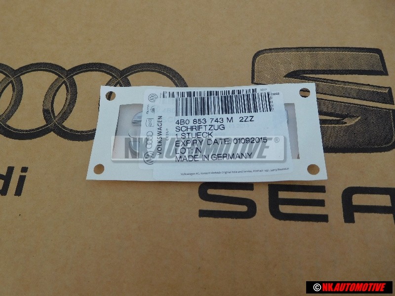 Audi Original 3.7 Trasero Rotulo Insignia Emblema Cromo - 4B0853743M 2ZZ