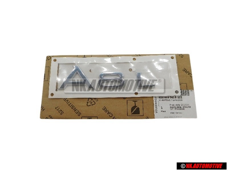 Audi Original A8 L Trasero Rotulo Insignia Emblema Cromo - 4D0853741E 2ZZ