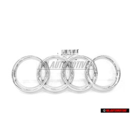 Audi Original Anillos Frente Simbolo Insignia Emblema Cromo - 4E0853605AA2ZZ