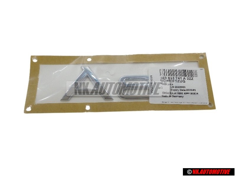 Audi Original A8 Trasero Rotulo Insignia Emblema Cromo - 4E0853741A 2ZZ