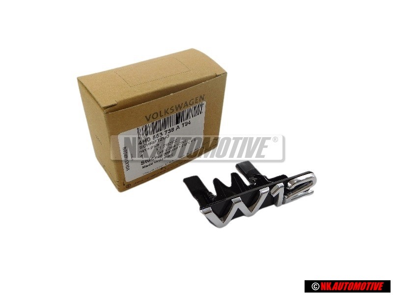 Audi Original W12 Frente Rotulo Insignia Emblema Cromo - 4H0853738A T94