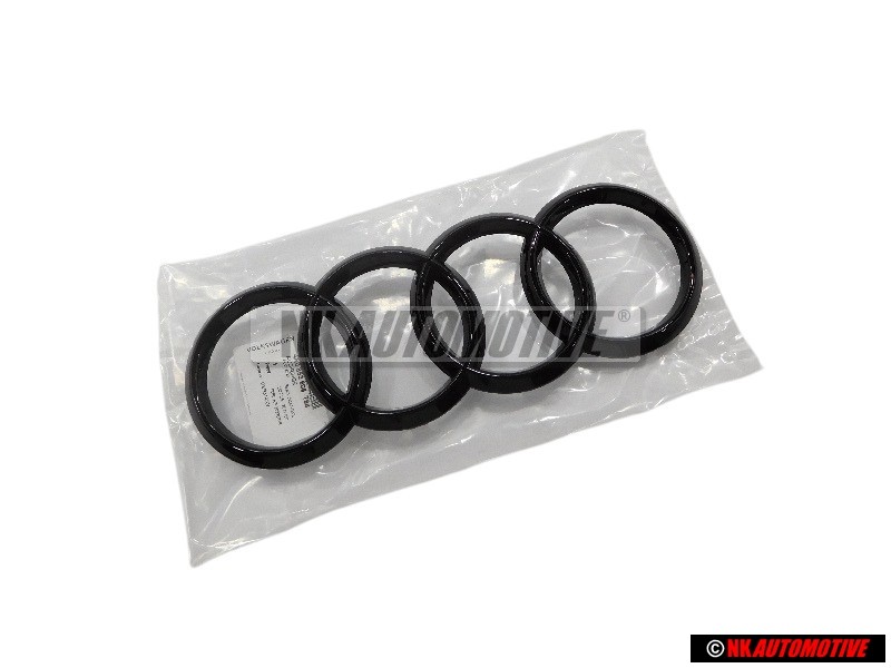 Audi Original Anillos Frente Simbolo Insignia Emblema Negro - 4N0853605 T94