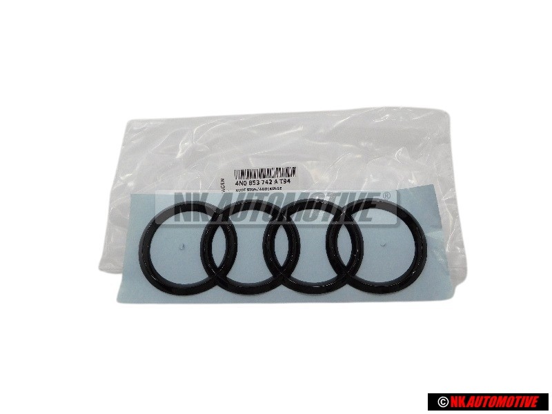 Audi Original Anillos Trasero Simbolo Insignia Emblema Negro - 4N0853742A T94