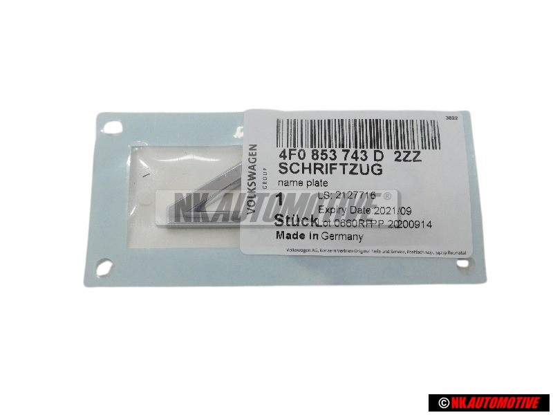 Audi Original 4.2 Trasero Rotulo Insignia Emblema Cromo - 4F0853743D 2ZZ