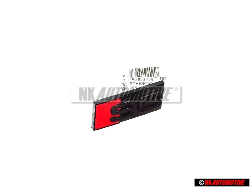 Audi Original S6 Frente Rotulo Insignia Emblema Negro Rojo - 4F0853736F T94
