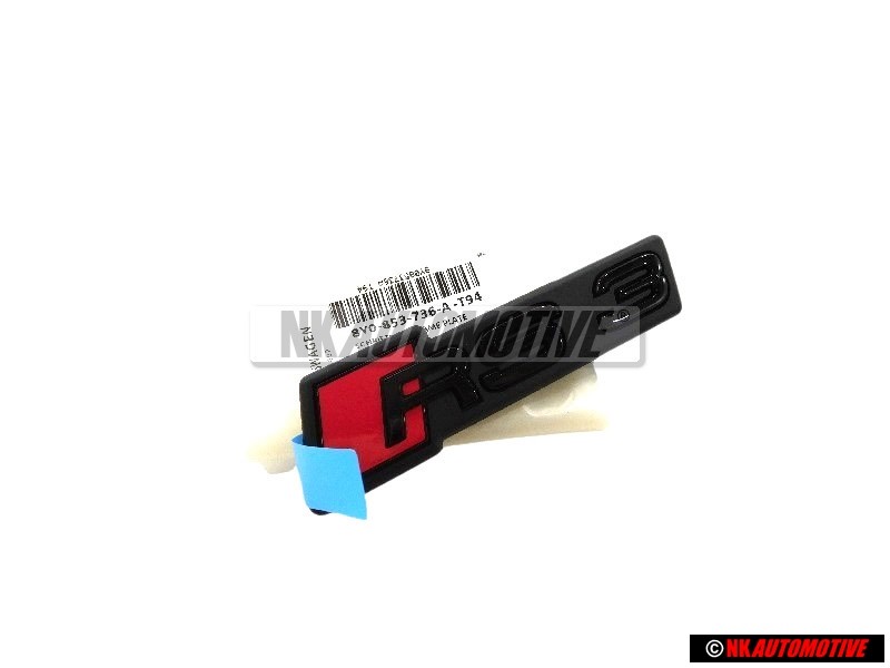 Audi Original RS3 Frente Rotulo Insignia Emblema Negro Rojo - 8Y0853736A T94