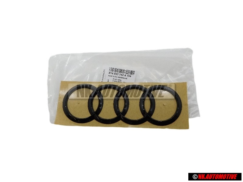 Audi Original Anillos Trasero Simbolo Insignia Emblema Negro - 8Y4853742A T94
