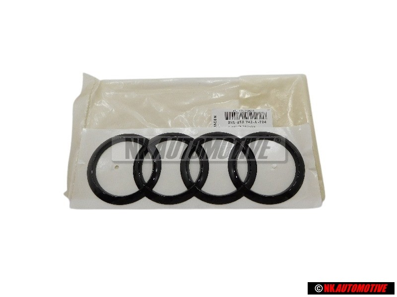 Audi Original Anillos Trasero Simbolo Insignia Emblema Negro - 8Y5853742A T94