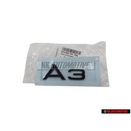 Audi Original A3 Trasero Rotulo Insignia Emblema Negro - 8Y4853741 T94