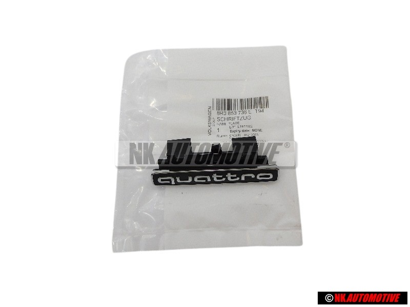 Audi Original QUATTRO Frente Rotulo Insignia Emblema - 8R0853736E T94
