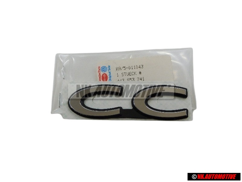 Audi Original CC Trasero Rotulo Insignia Emblema Plata - 443853741