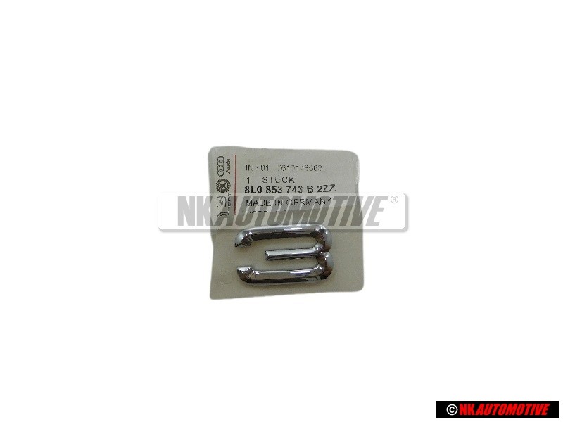 Audi Original Trasero Rotulo Insignia Emblema Cromo - 8L0853743B 2ZZ