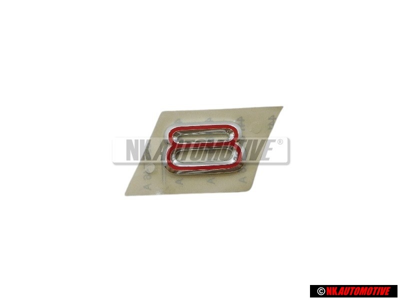 Audi Original Trasero Rotulo Insignia Emblema Cromo Rojo - 441853746A Y3H