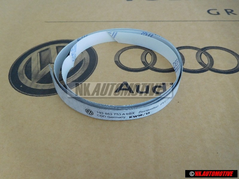 VW Original Cintas Adorno P. Puerta Negro Satinado - 193853753A 6BX