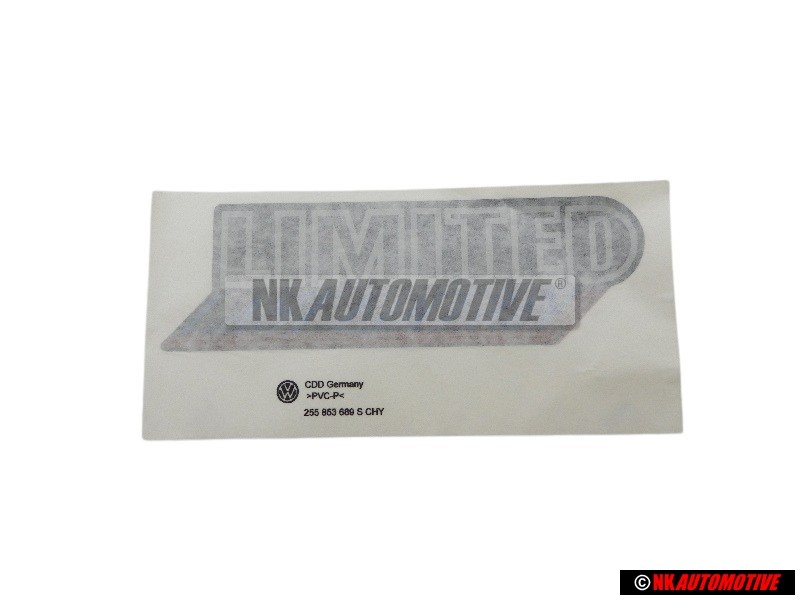 VW Original Rotulo Autoadhesivo Negro/Cromo/Rojo/Azul - 255853689S CHY