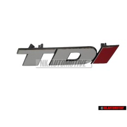 VW Original TDI Frente Rotulo Insignia Emblema Cromo Rojo - 2D0853679B EQW