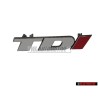 VW Original TDI Frente Rotulo Insignia Emblema Cromo Rojo - 2D0853679B EQW