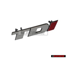 VW Original TDI Frente Rotulo Insignia Emblema Cromo Rojo - 2D0853679B EQW