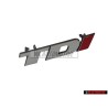 VW Original TDI Frente Rotulo Insignia Emblema Cromo Rojo - 2D0853679B EQW