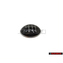 VW Original 6-Velocidades Palanca De Cambio Emblema Negro Cromo - 1K0711144A