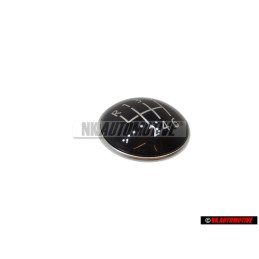 VW Original 6-Velocidades Palanca De Cambio Emblema Negro Cromo - 1K0711144A