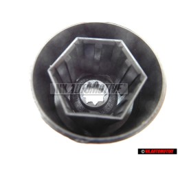 VW Original Capuchon P. Tornillo Rueda Negro Satinado - 1K0601173 9B9
