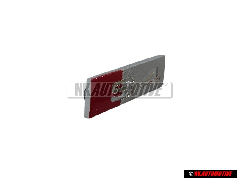 Audi Original S4 Volante Rotulo Insignia Emblema Cromo Rojo - 8D0419685B