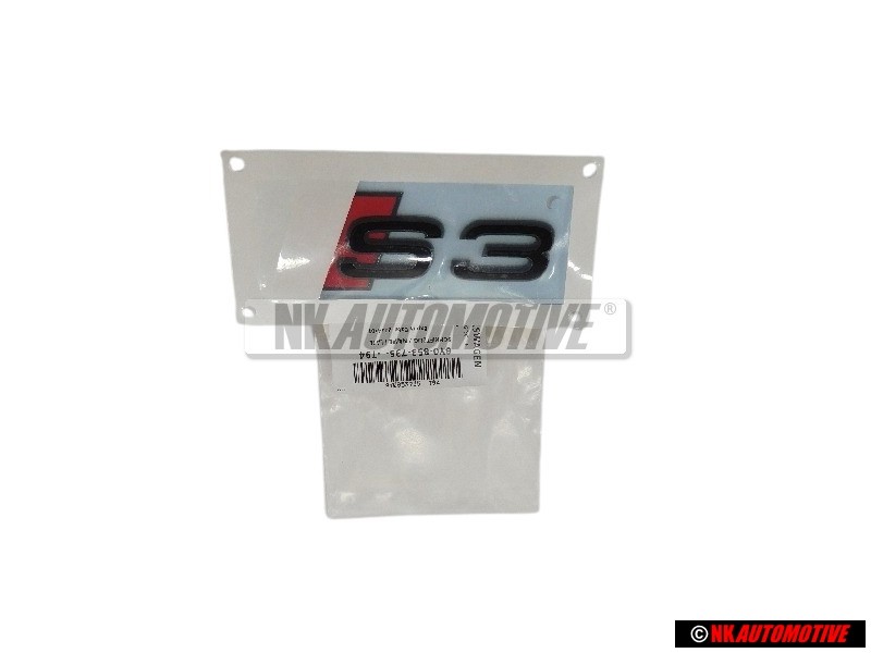 Audi Original S3 Trasero Rotulo Insignia Emblema Negro Rojo - 8Y0853735 T94