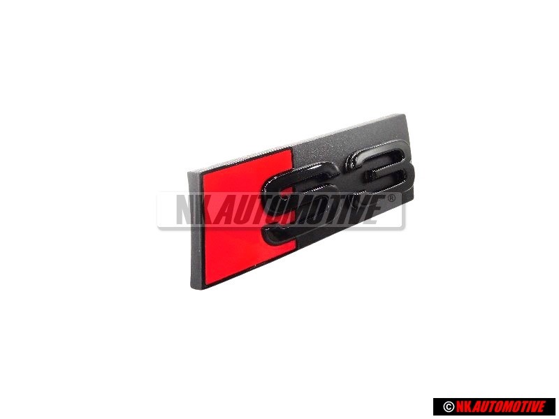 Audi Original S3 Frente Rotulo Insignia Emblema Negro Rojo - 8P0853736A T94