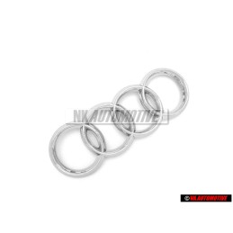 Audi Original Anillos Frente Simbolo Insignia Emblema Cromo - 4E0853605A 2ZZ