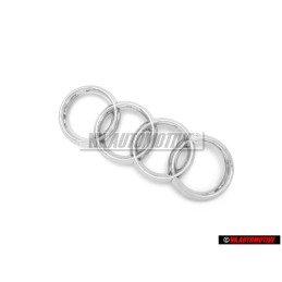 Audi Original Anillos Frente Simbolo Insignia Emblema Cromo - 4E0853605A 2ZZ
