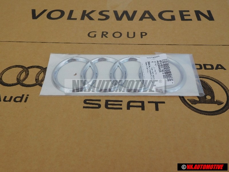 Audi Original Anillos Trasero Simbolo Insignia Emblema Cromo - 4F0853742D 2ZZ