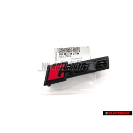 Audi Original RS6 Frente Rotulo Insignia Emblema Negro Rojo - 4K0853736D T94